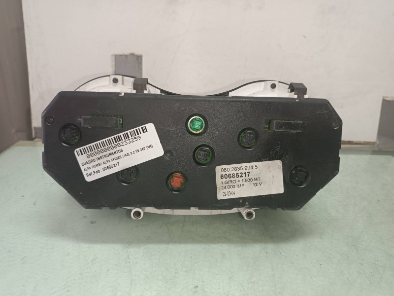 Recambio de cuadro instrumentos para alfa romeo spider (163) 3.2 v6 24v (a/e) referencia OEM IAM 60685217  