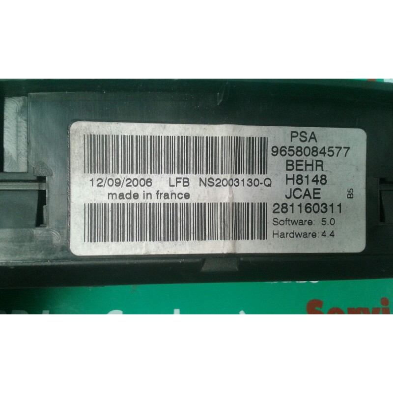Recambio de mando climatizador para citroen c4 berlina collection referencia OEM IAM 9658084577 281160311 BEHR