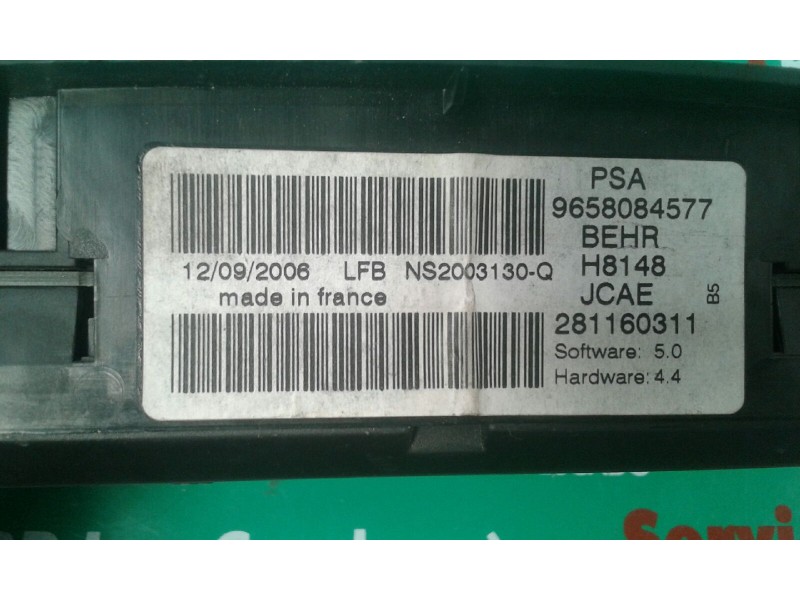 Recambio de mando climatizador para citroen c4 berlina collection referencia OEM IAM 9658084577 281160311 BEHR