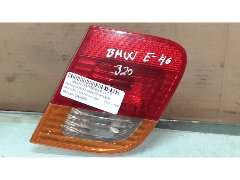 Recambio de piloto trasero derecho interior para bmw serie 3 berlina (e46) 320d referencia OEM IAM 388522R1  