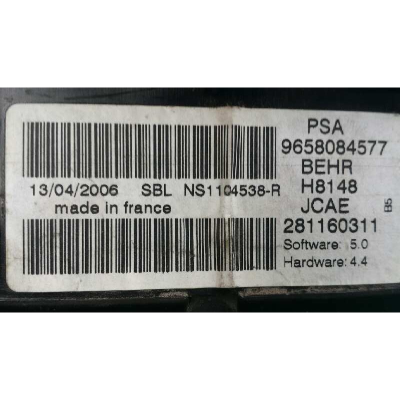 Recambio de mando climatizador para citroen c4 berlina collection referencia OEM IAM 9658084577 281160311 BEHR