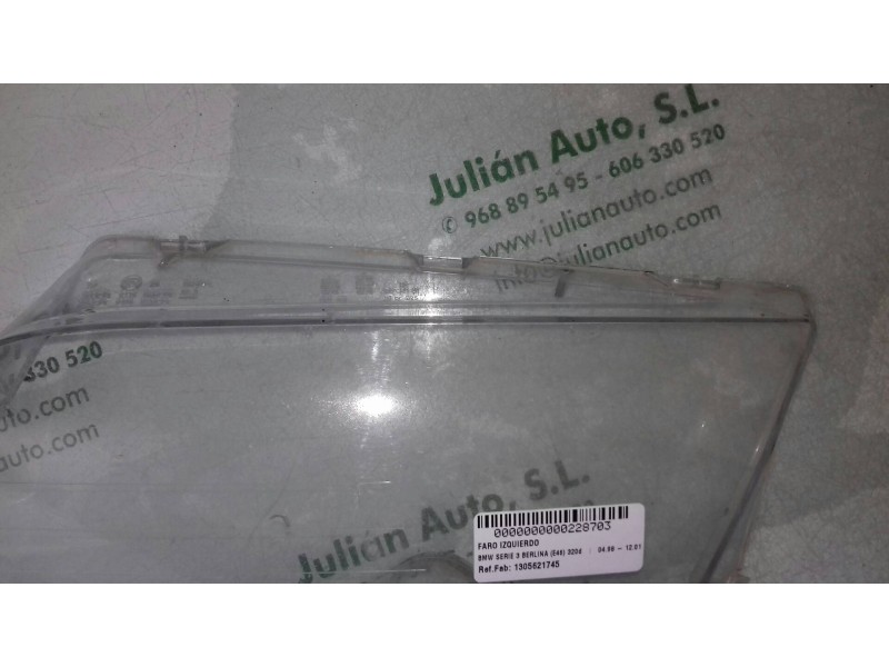 Recambio de faro izquierdo para bmw serie 3 berlina (e46) 320d referencia OEM IAM 1305621745 BOSCH LENTE FARO