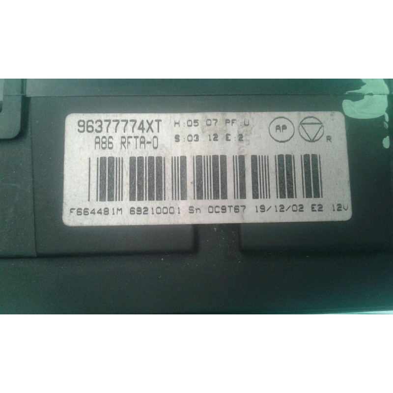 Recambio de mando climatizador para citroen c3 1.4 hdi exclusive referencia OEM IAM 96377774XT  VALEO