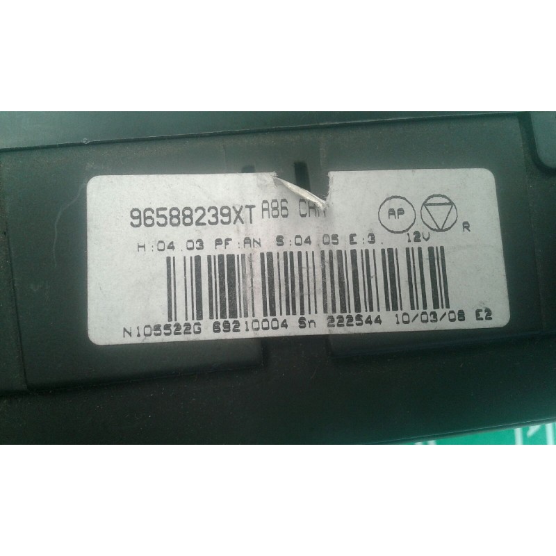 Recambio de mando climatizador para citroen c3 1.4 hdi sx plus referencia OEM IAM 96588239XT  VALEO