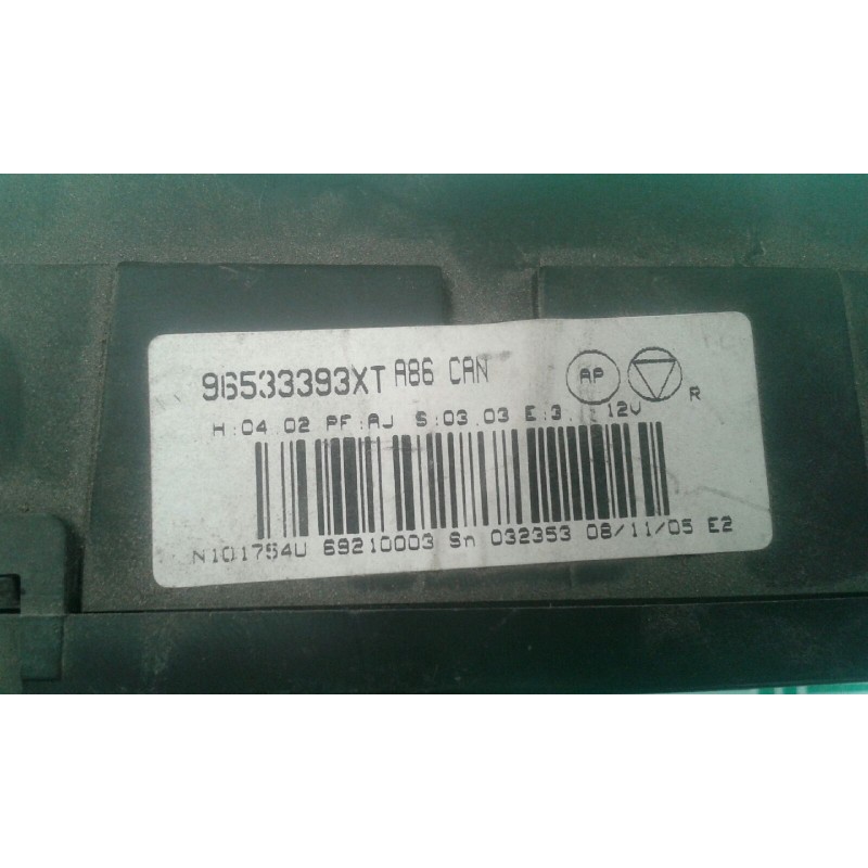 Recambio de mando climatizador para citroen c2 furio referencia OEM IAM 96533393XT  VALEO