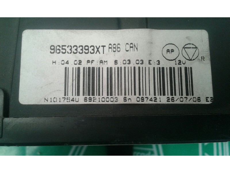 Recambio de mando climatizador para citroen c3 1.4 hdi exclusive referencia OEM IAM 96533393XT  VALEO