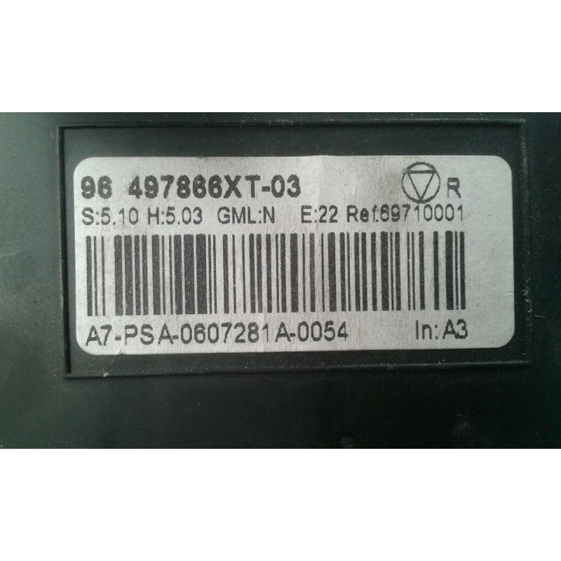 Recambio de mando climatizador para peugeot 207 xs referencia OEM IAM 96497866XT  VALEO