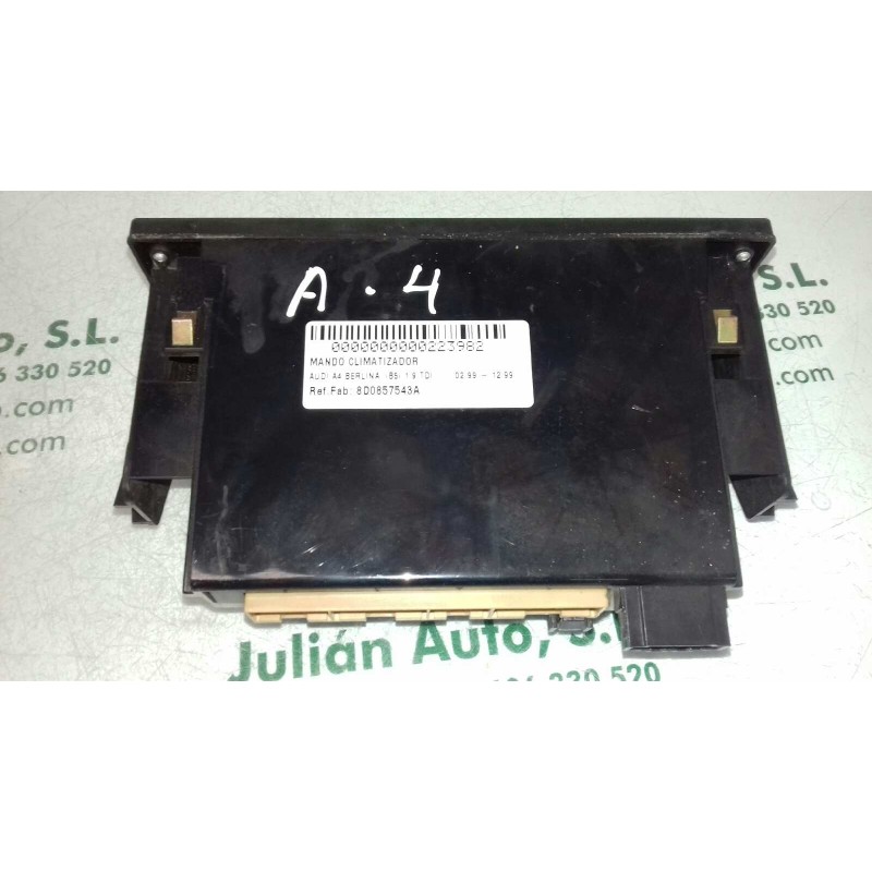 Recambio de mando climatizador para audi a4 berlina (b5) 1.9 tdi referencia OEM IAM 8D0857543A 5HB00790805 HELLA
