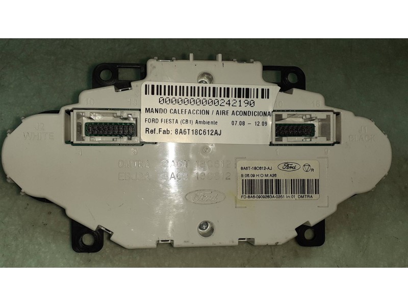 Recambio de mando calefaccion / aire acondicionado para ford fiesta (cb1) ambiente referencia OEM IAM 8A6T18C612AJ 69897301D 8A6