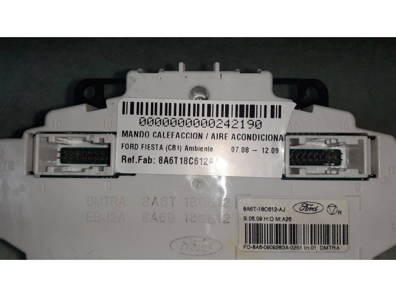 Recambio de mando calefaccion / aire acondicionado para ford fiesta (cb1) ambiente referencia OEM IAM 8A6T18C612AJ 69897301D 8A6