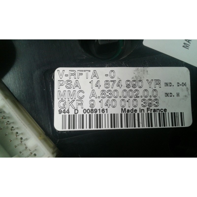 Recambio de mando climatizador para peugeot 807 st pack referencia OEM IAM 14874990YR A83000200 9140010393