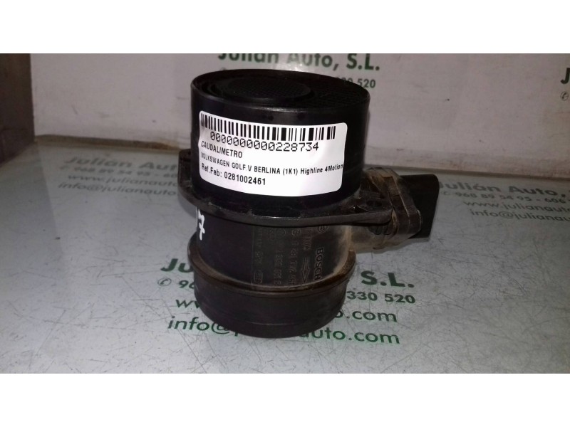 Recambio de caudalimetro para volkswagen golf v berlina (1k1) highline 4motion referencia OEM IAM 0281002461 074906461B BOSCH