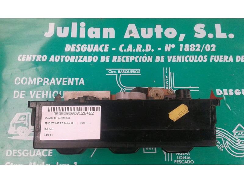 Recambio de mando climatizador para peugeot 605 2.0 turbo cat referencia OEM IAM  C23 827615K Recambio de mando climatizador para peugeot 605 2.0 turbo cat referencia OEM IAM  C23 827615K