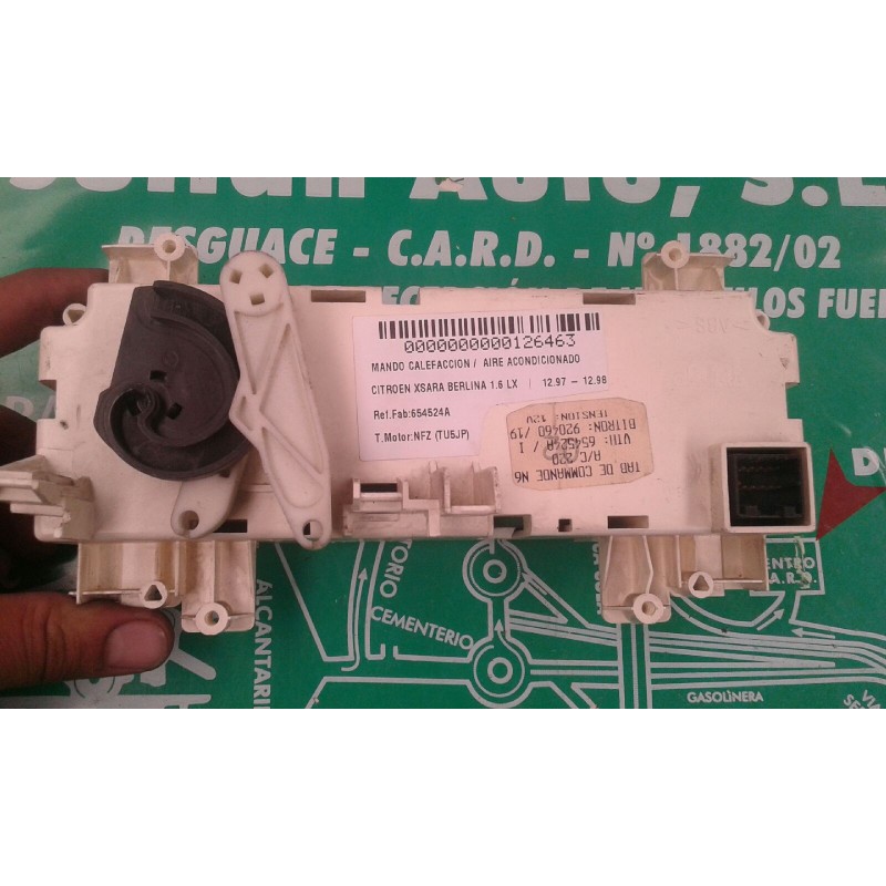 Recambio de mando calefaccion / aire acondicionado para citroen xsara berlina 1.6 lx referencia OEM IAM 654524A 920460 VALEO