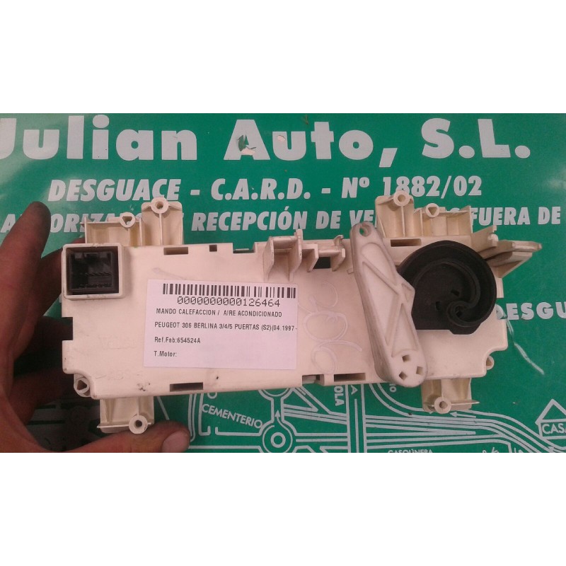 Recambio de mando calefaccion / aire acondicionado para peugeot 306 berlina 3/4/5 puertas (s2) boulebard referencia OEM IAM 6545
