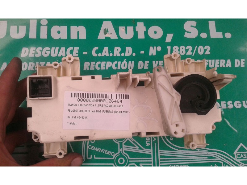 Recambio de mando calefaccion / aire acondicionado para peugeot 306 berlina 3/4/5 puertas (s2) boulebard referencia OEM IAM 6545