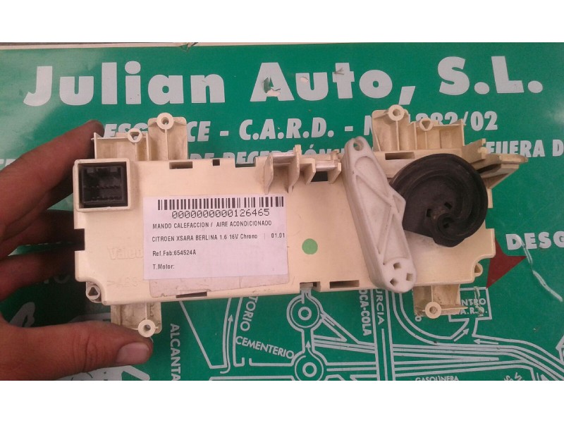 Recambio de mando calefaccion / aire acondicionado para citroen xsara berlina 1.6 16v chrono referencia OEM IAM 654524A 920460 V