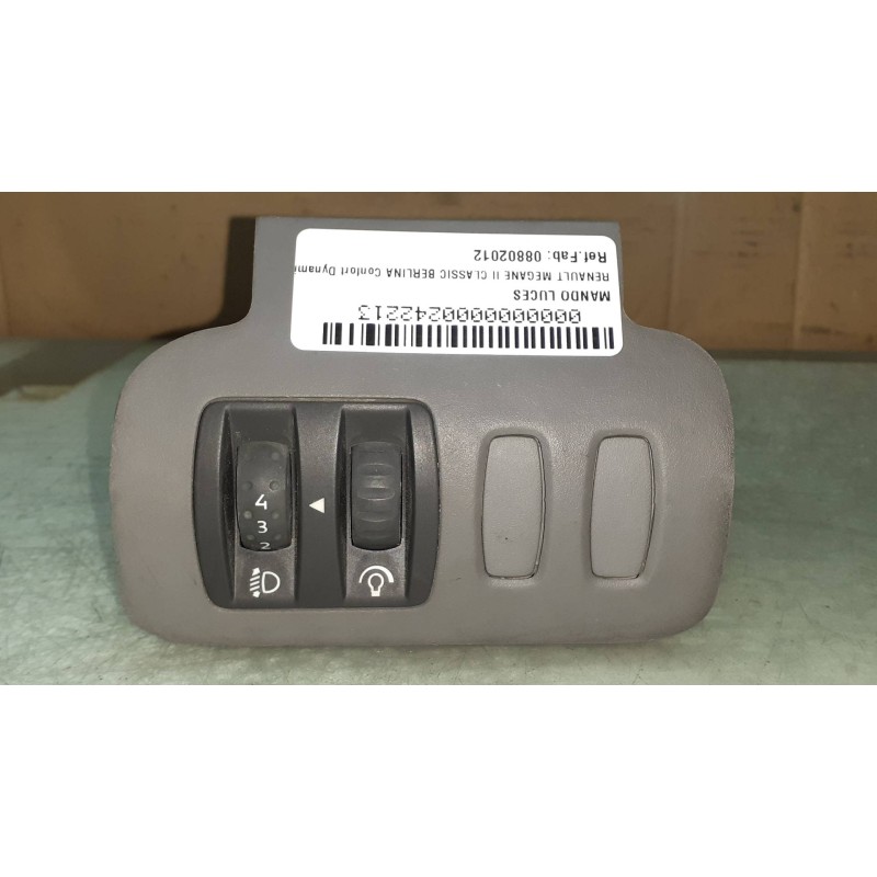 Recambio de mando luces para renault megane ii classic berlina confort dynamique referencia OEM IAM 08802012 8200121805B 8200140