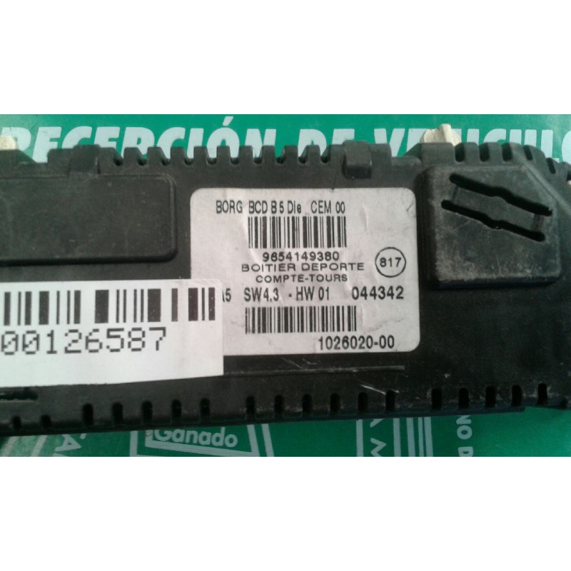 Recambio de pantalla multifuncion para citroen c4 berlina collection referencia OEM IAM 9654149380  