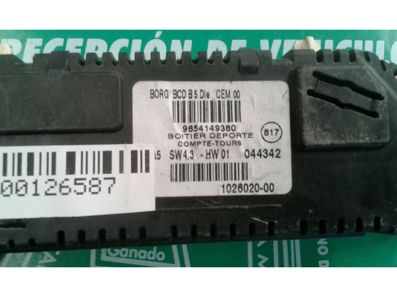 Recambio de pantalla multifuncion para citroen c4 berlina collection referencia OEM IAM 9654149380  