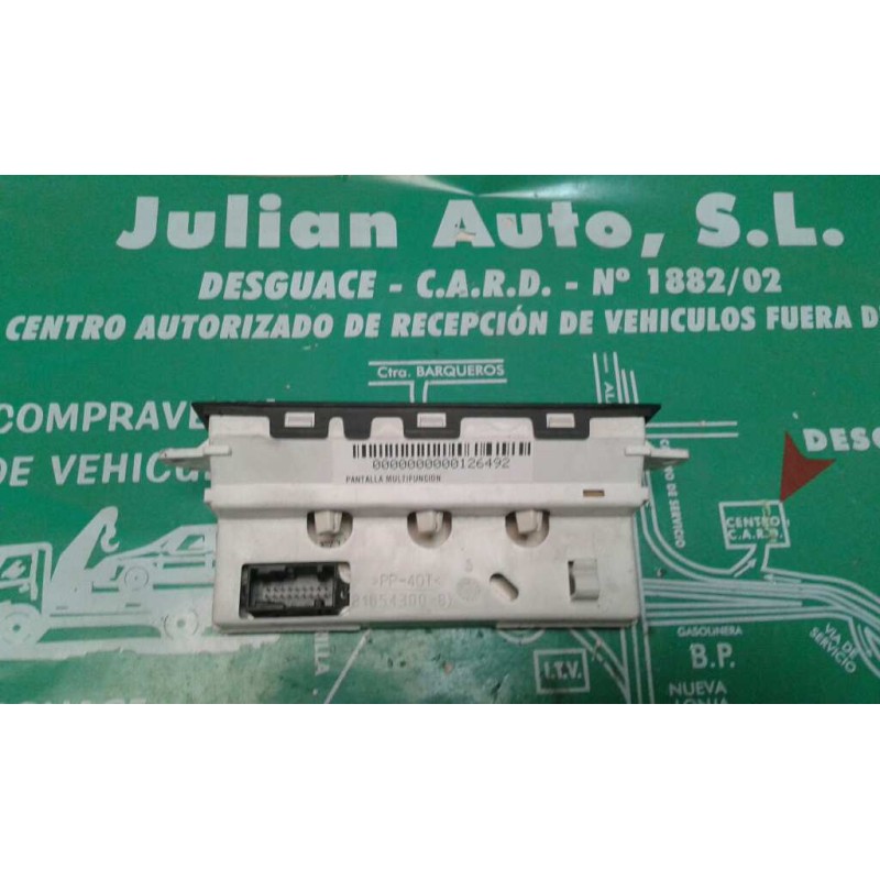 Recambio de pantalla multifuncion para peugeot 206 berlina look referencia OEM IAM 9647409777 NS6036358-0 21669457-4