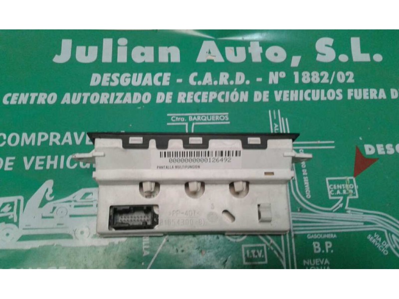 Recambio de pantalla multifuncion para peugeot 206 berlina look referencia OEM IAM 9647409777 NS6036358-0 21669457-4
