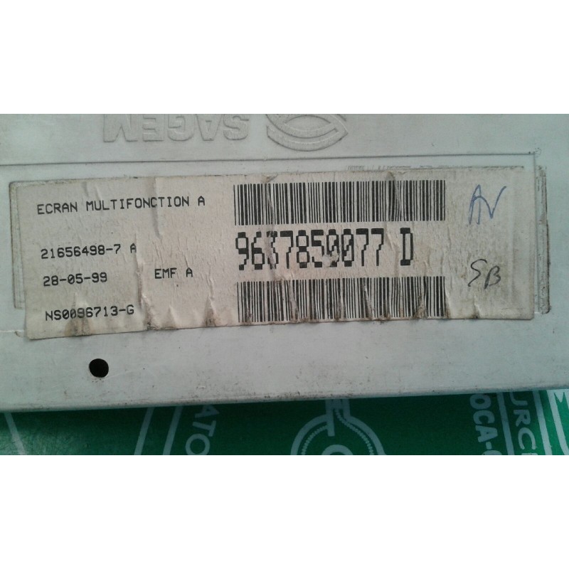 Recambio de pantalla multifuncion para peugeot 406 berlina (s1/s2) sldt referencia OEM IAM 9637850077D  