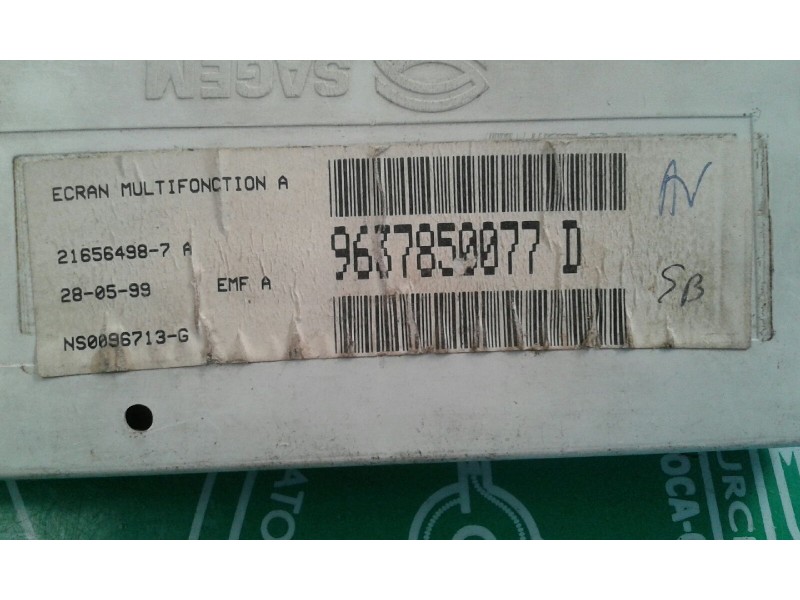 Recambio de pantalla multifuncion para peugeot 406 berlina (s1/s2) sldt referencia OEM IAM 9637850077D  