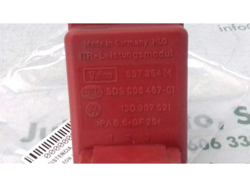 Recambio de resistencia calefaccion para seat leon (1m1) signo referencia OEM IAM 1J0907521 657364M 5DS00646701