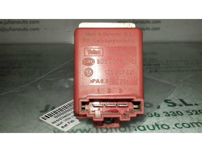 Recambio de resistencia calefaccion para seat leon (1m1) signo referencia OEM IAM 1J0907521 657364M 5DS00646701