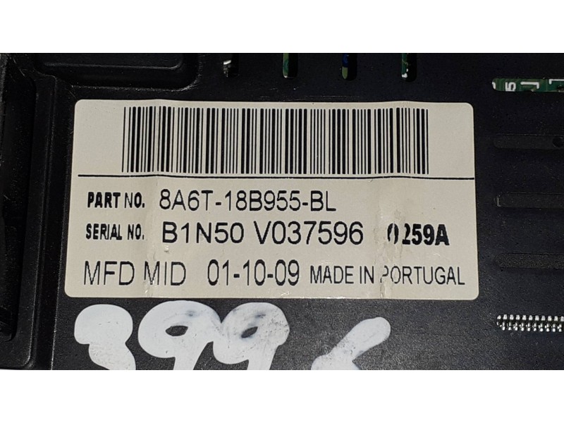 Recambio de pantalla multifuncion para ford fiesta (cb1) ambiente referencia OEM IAM 8A6T18B955BL 8A6F10A855D VP8A6F10A855DB