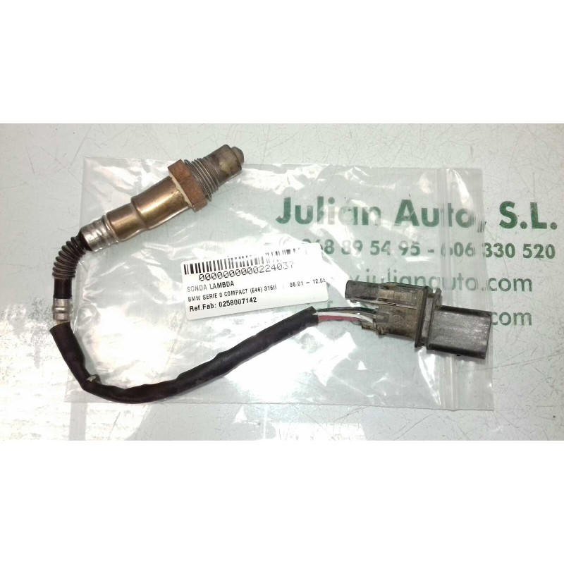 Recambio de sonda lambda para bmw serie 3 compact (e46) 316ti referencia OEM IAM 0258007142 7512975 