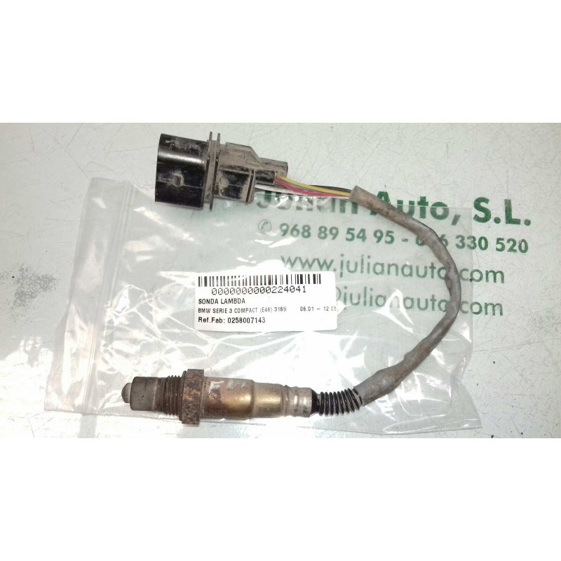 Recambio de sonda lambda para bmw serie 3 compact (e46) 316ti referencia OEM IAM 0258007143  