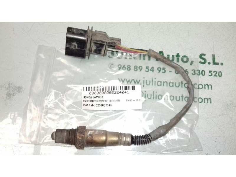 Recambio de sonda lambda para bmw serie 3 compact (e46) 316ti referencia OEM IAM 0258007143  