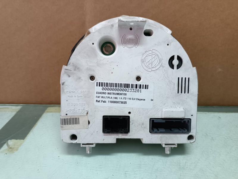 Recambio de cuadro instrumentos para fiat multipla (186) 1.9 jtd 110 elx eleganza referencia OEM IAM 110080073025 51732331 