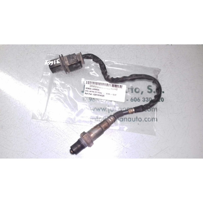 Recambio de sonda lambda para opel astra gtc enjoy referencia OEM IAM 0281004025  BOSCH