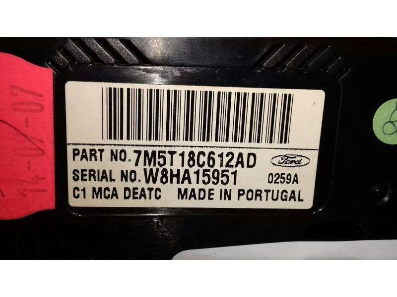 Recambio de mando climatizador para ford c-max (cb3) ghia referencia OEM IAM 7M5T18C612AD W8HA15951 
