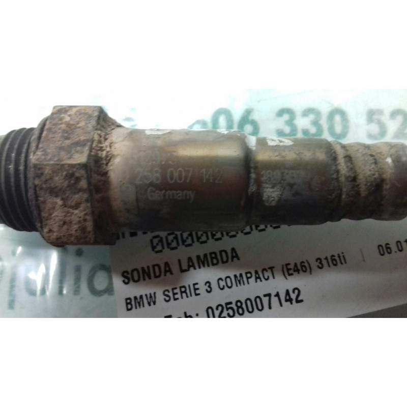 Recambio de sonda lambda para bmw serie 3 compact (e46) 316ti referencia OEM IAM 0258007142 7512975 3 + 3 PINES