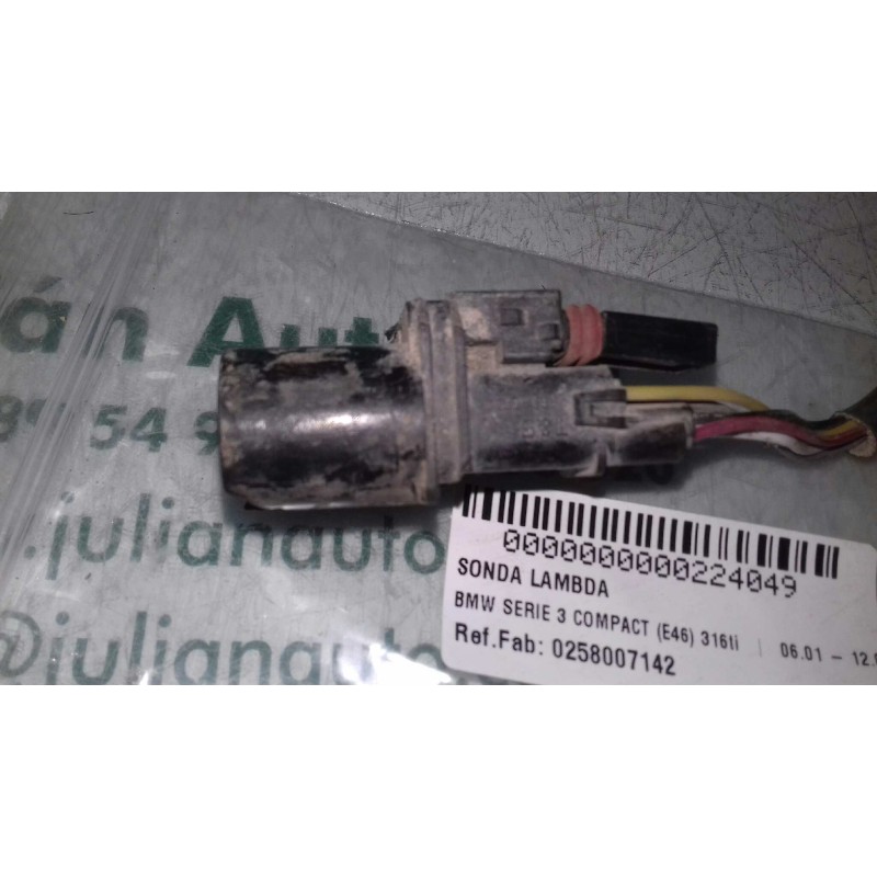 Recambio de sonda lambda para bmw serie 3 compact (e46) 316ti referencia OEM IAM 0258007142 7512975 3 + 3 PINES