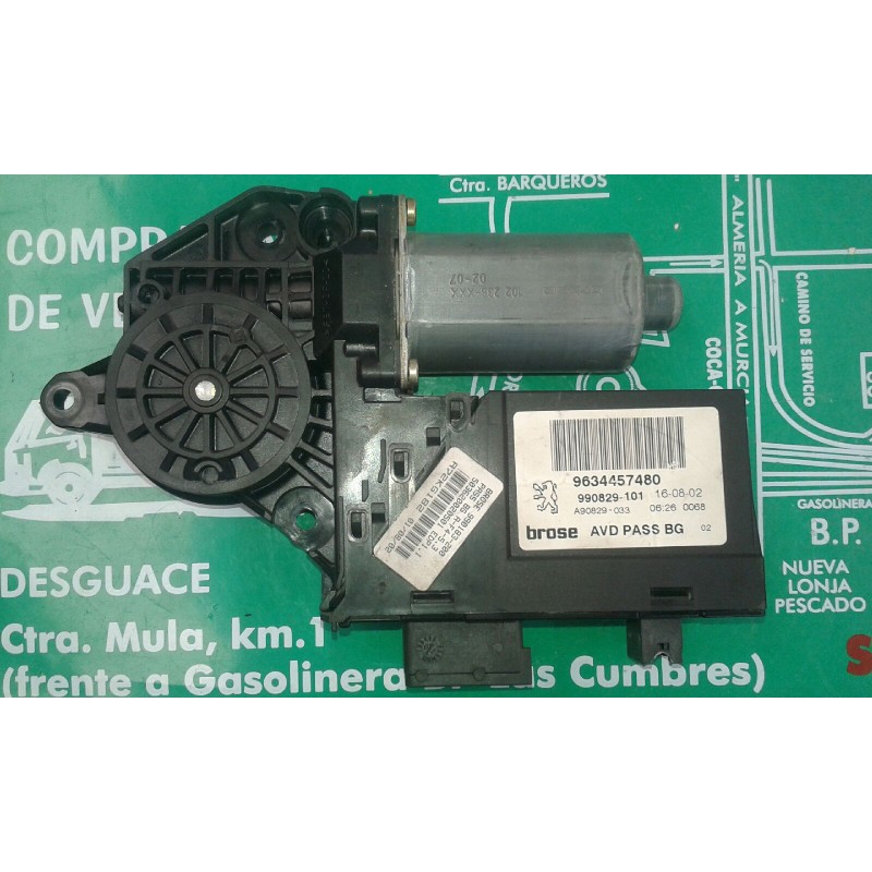 Recambio de motor elevalunas delantero derecho para peugeot 307 (s1) xn referencia OEM IAM 9634457480 990829-101 A90829
