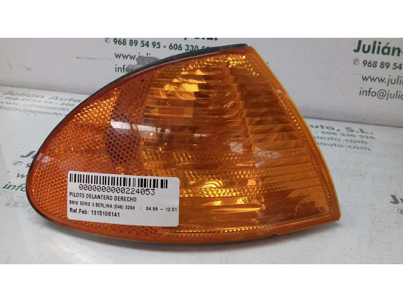 Recambio de piloto delantero derecho para bmw serie 3 berlina (e46) 320d referencia OEM IAM 1315106141 03113280002 6902766