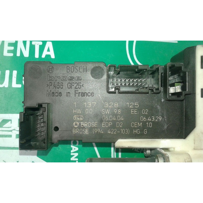 Recambio de motor elevalunas delantero izquierdo para peugeot 407 st confort referencia OEM IAM 1137328125 994422-103 