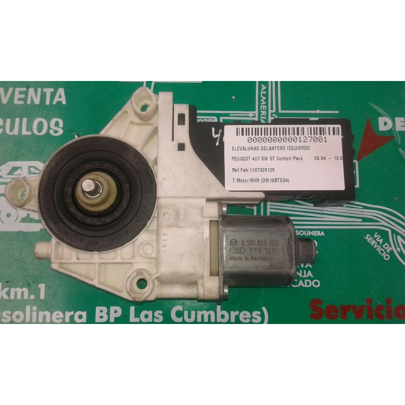 Recambio de motor elevalunas delantero izquierdo para peugeot 407 sw st confort pack referencia OEM IAM 1137328125 994422104 