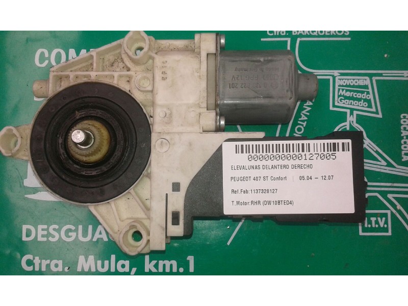 Recambio de motor elevalunas delantero derecho para peugeot 407 st confort referencia OEM IAM 1137328127 994421103 