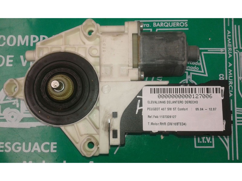 Recambio de motor elevalunas delantero derecho para peugeot 407 sw st confort referencia OEM IAM 1137328127 994421104 