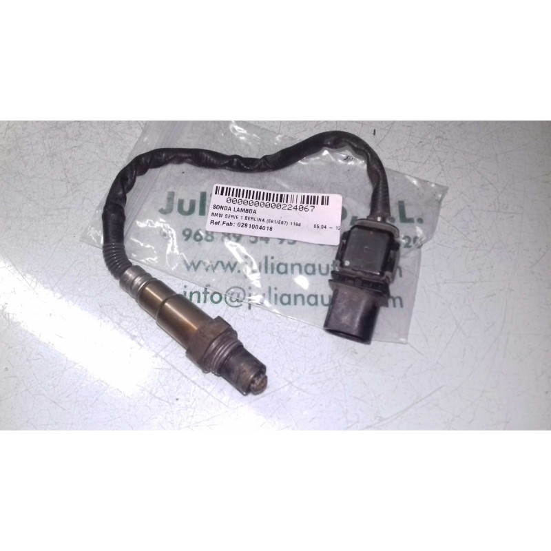 Recambio de sonda lambda para bmw serie 1 berlina (e81/e87) 118d referencia OEM IAM 0281004018  3 + 3 PINES