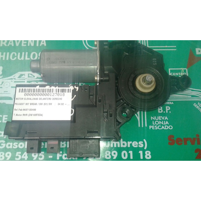 Recambio de motor elevalunas delantero derecho para peugeot 307 break / sw (s1) sw referencia OEM IAM 9637130480 990187200 99083