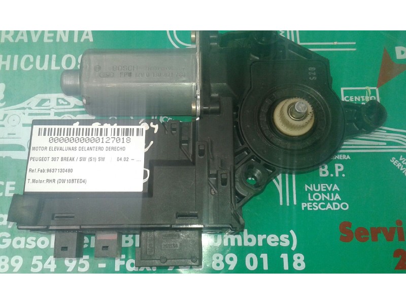 Recambio de motor elevalunas delantero derecho para peugeot 307 break / sw (s1) sw referencia OEM IAM 9637130480 990187200 99083