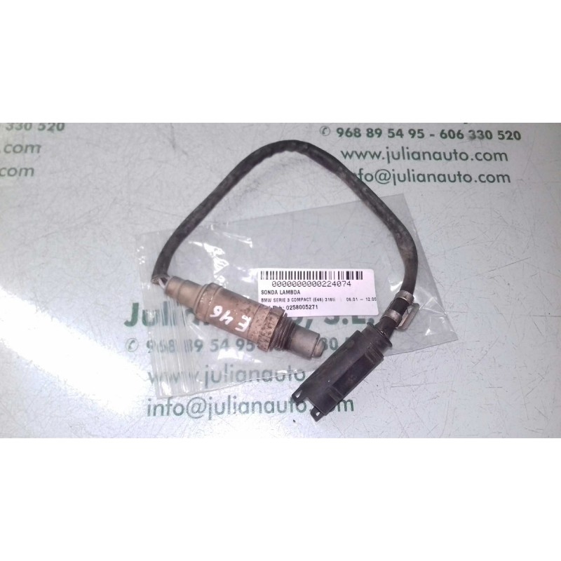 Recambio de sonda lambda para bmw serie 3 compact (e46) 316ti referencia OEM IAM 0258005271  2 + 2 PINES