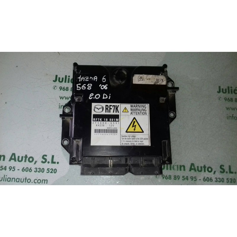 Recambio de centralita motor uce para mazda 6 berlina (gg) 2.0 crtd 143 active (5-ptas.) referencia OEM IAM 2758006591 RF7K18881